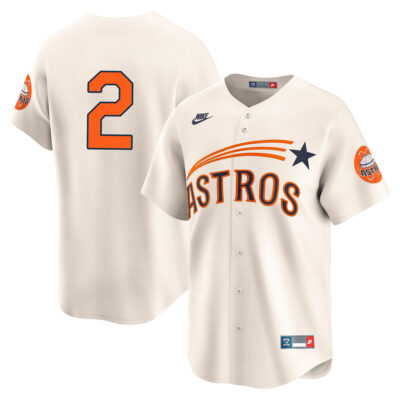 Alex Bregman Houston Astros Cream Throwback Cooperstown Collection Jersey - All Stitched
