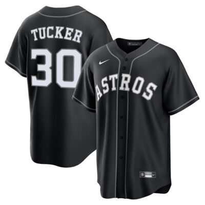 Kyle Tucker Houston Astros Black Out Jersey - All Stitched