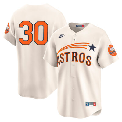 Kyle Tucker Houston Astros Cream Throwback Cooperstown Collection Jersey - All Stitched