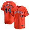 Yordan Alvarez Houston Astros Orange Alternate Limited Jersey - All Stitched