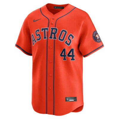 Alternative view of Yordan Alvarez Houston Astros Orange Alternate Limited Jersey - All Stitched