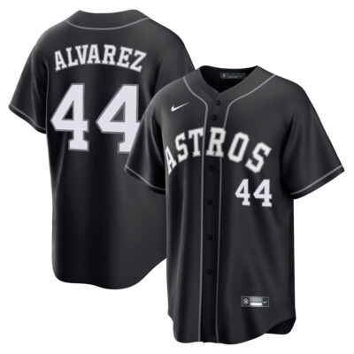 Yordan Alvarez Houston Astros Black Out Jersey - All Stitched