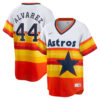Yordan Alvarez Houston Astros White Orange Cooperstown Collection Jersey - All Stitched
