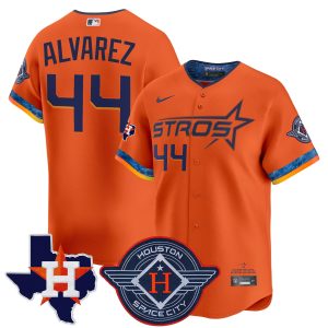 Yordan Alvarez Houston Astros Orange 2025 City Connect Theme Jersey - All Stitched