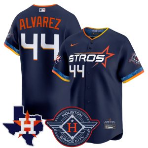 Yordan Alvarez Houston Astros Navy 2025 City Connect Theme Jersey - All Stitched