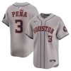 Jeremy Peña Houston Astros Gray Road Limited Jersey - All Stitched
