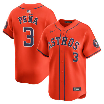 Jeremy Peña Houston Astros Orange Alternate Limited Jersey - All Stitched