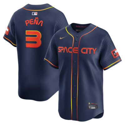 Jeremy Peña Houston Astros Navy 2024 City Connect Limited Jersey - All Stitched