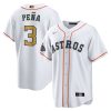Jeremy Peña Houston Astros White 2023 Gold Collection Jersey - All Stitched