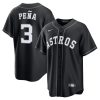 Jeremy Peña Houston Astros Black Out Jersey - All Stitched