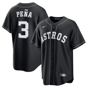 Jeremy Peña Houston Astros Black Out Jersey - All Stitched