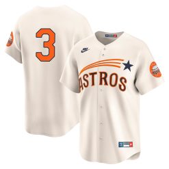 Jeremy Peña Houston Astros Cream Throwback Cooperstown Collection Jersey - All Stitched