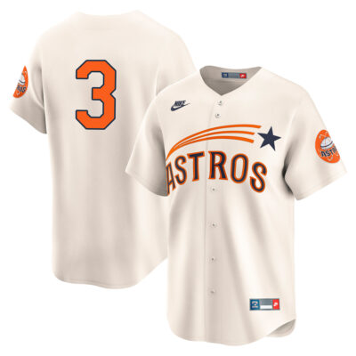 Jeremy Peña Houston Astros Cream Throwback Cooperstown Collection Jersey - All Stitched