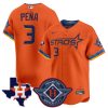 Jeremy Peña Houston Astros Orange 2025 City Connect Theme Jersey - All Stitched
