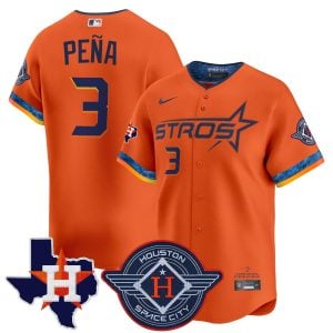 Jeremy Peña Houston Astros Orange 2025 City Connect Theme Jersey - All Stitched