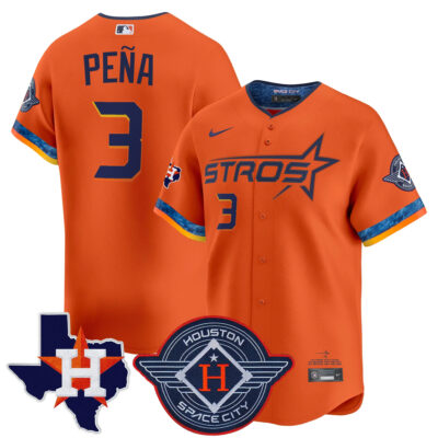 Jeremy Peña Houston Astros Orange 2025 City Connect Theme Jersey - All Stitched