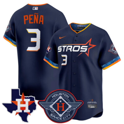Jeremy Peña Houston Astros Navy 2025 City Connect Theme Jersey - All Stitched