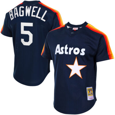Jeff Bagwell Houston Astros Navy Cooperstown Collection Jersey - All Stitched