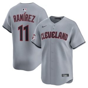 Jose Ramirez Cleveland Guardians Cloud Grey Road Limited Jersey - All Stitched