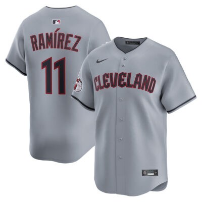 Jose Ramirez Cleveland Guardians Cloud Grey Road Limited Jersey - All Stitched