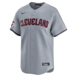 Alternative view of Jose Ramirez Cleveland Guardians Cloud Grey Road Limited Jersey - All Stitched