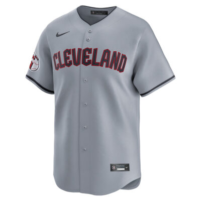 Alternative view of Jose Ramirez Cleveland Guardians Cloud Grey Road Limited Jersey - All Stitched