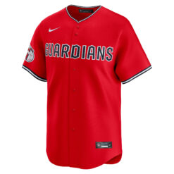 Alternative view of Jose Ramirez Cleveland Guardians Red Alternate Limited Jersey - All Stitched