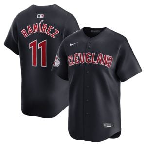 Jose Ramirez Cleveland Guardians Navy 2nd Alternate Limited Jersey - All Stitched