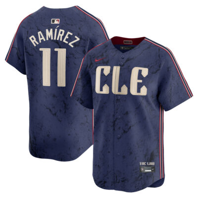Jose Ramirez Cleveland Guardians Navy City Connect Limited Jersey - All Stitched