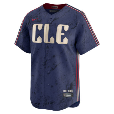 Alternative view of Jose Ramirez Cleveland Guardians Navy City Connect Limited Jersey - All Stitched