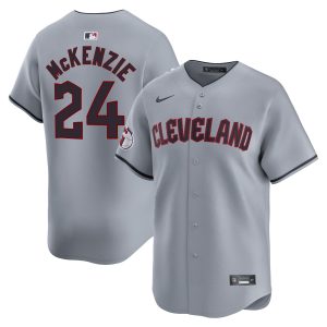 Triston McKenzie Cleveland Guardians Cloud Grey Road Limited Jersey - All Stitched