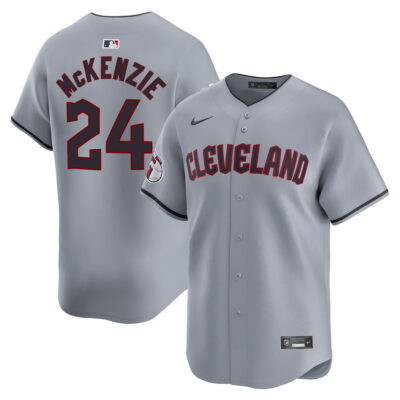 Triston McKenzie Cleveland Guardians Cloud Grey Road Limited Jersey - All Stitched
