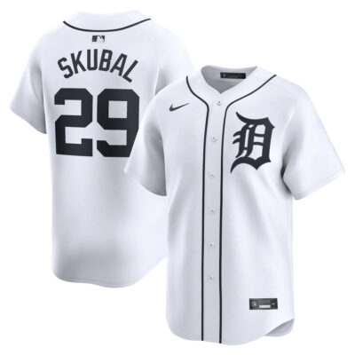Tarik Skubal Detroit Tigers White Home Limited Jersey - All Stitched