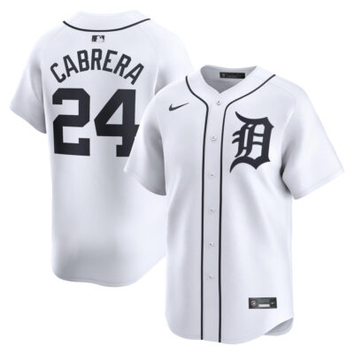 Miguel Cabrera Detroit Tigers White Home Limited Jersey - All Stitched