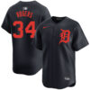 Jake Rogers Detroit Tigers Navy Alternate Limited Jersey - All Stitched