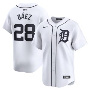 Javier Baez Detroit Tigers White Home Limited Jersey - All Stitched