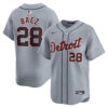 Javier Baez Detroit Tigers Grey Road Limited Jersey - All Stitched