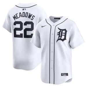 Parker Meadows Detroit Tigers White Home Limited Jersey - All Stitched