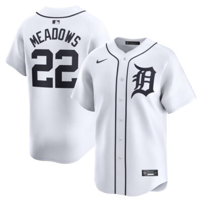 Parker Meadows Detroit Tigers White Home Limited Jersey - All Stitched