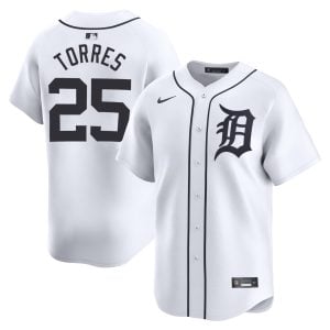 Gleyber Torres Detroit Tigers White Home Limited Jersey - All Stitched