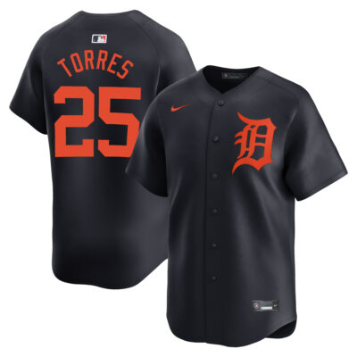 Gleyber Torres Detroit Tigers Navy Alternate Limited Jersey - All Stitched