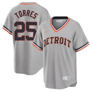 Gleyber Torres Detroit Tigers White Cooperstown Collection Jersey - All Stitched