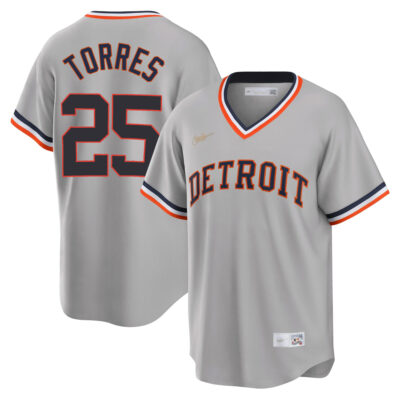 Gleyber Torres Detroit Tigers White Cooperstown Collection Jersey - All Stitched
