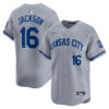 Bo Jackson Kansas City Royals Grey Road Limited Jersey - All Stitched
