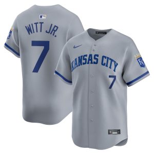 Bobby Witt Jr Kansas City Royals Grey Road Limited Jersey - All Stitched