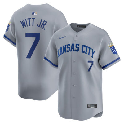 Bobby Witt Jr Kansas City Royals Grey Road Limited Jersey - All Stitched