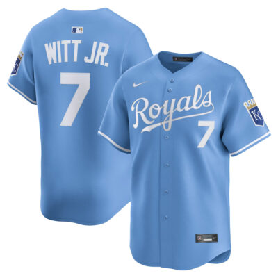 Bobby Witt Jr Kansas City Royals Light Blue Alternate Limited Jersey - All Stitched