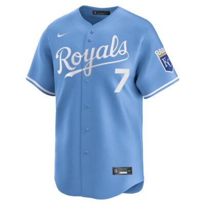 Alternative view of Bobby Witt Jr Kansas City Royals Light Blue Alternate Limited Jersey - All Stitched