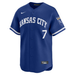 Alternative view of Bobby Witt Jr Kansas City Royals Royal Blue Alternate Limited Jersey - All Stitched