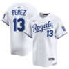 Salvador Perez Kansas City Royals White Home Limited Jersey - All Stitched
